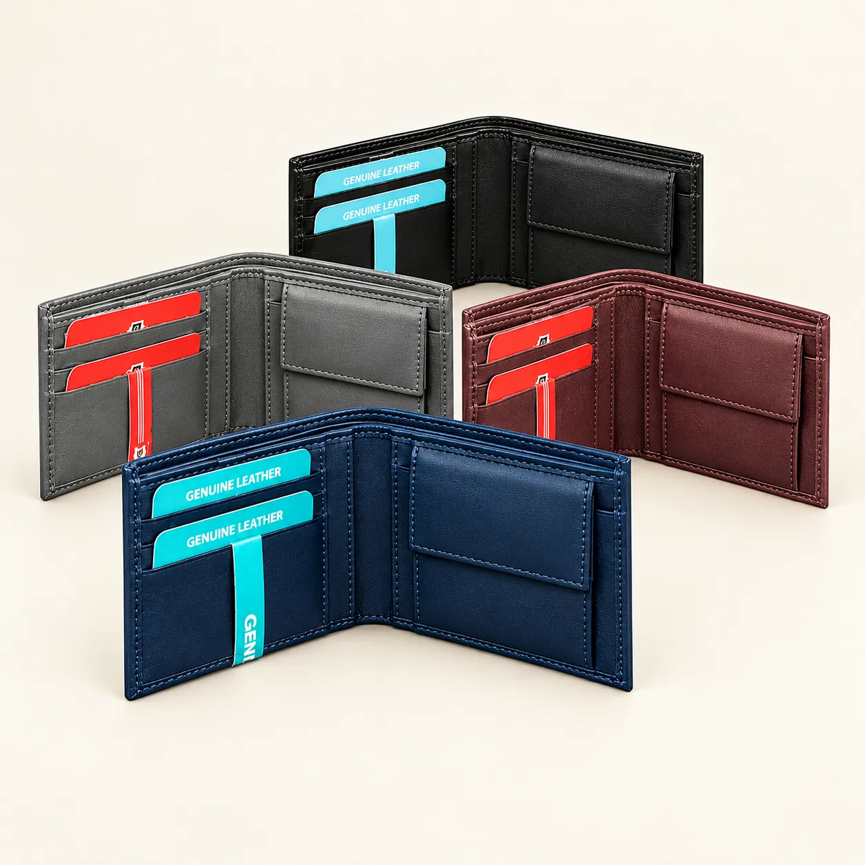 Executive Genuine Leather Bi-Fold Wallet - view 4